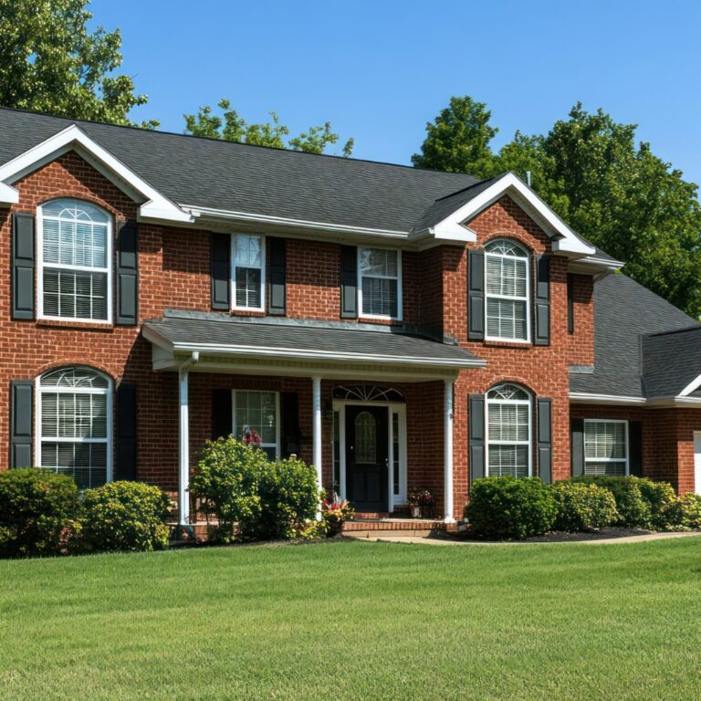 Black Roof with House