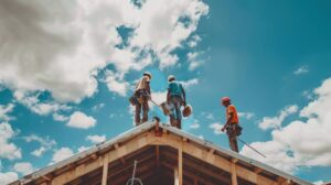 Construction Workers on a Roof