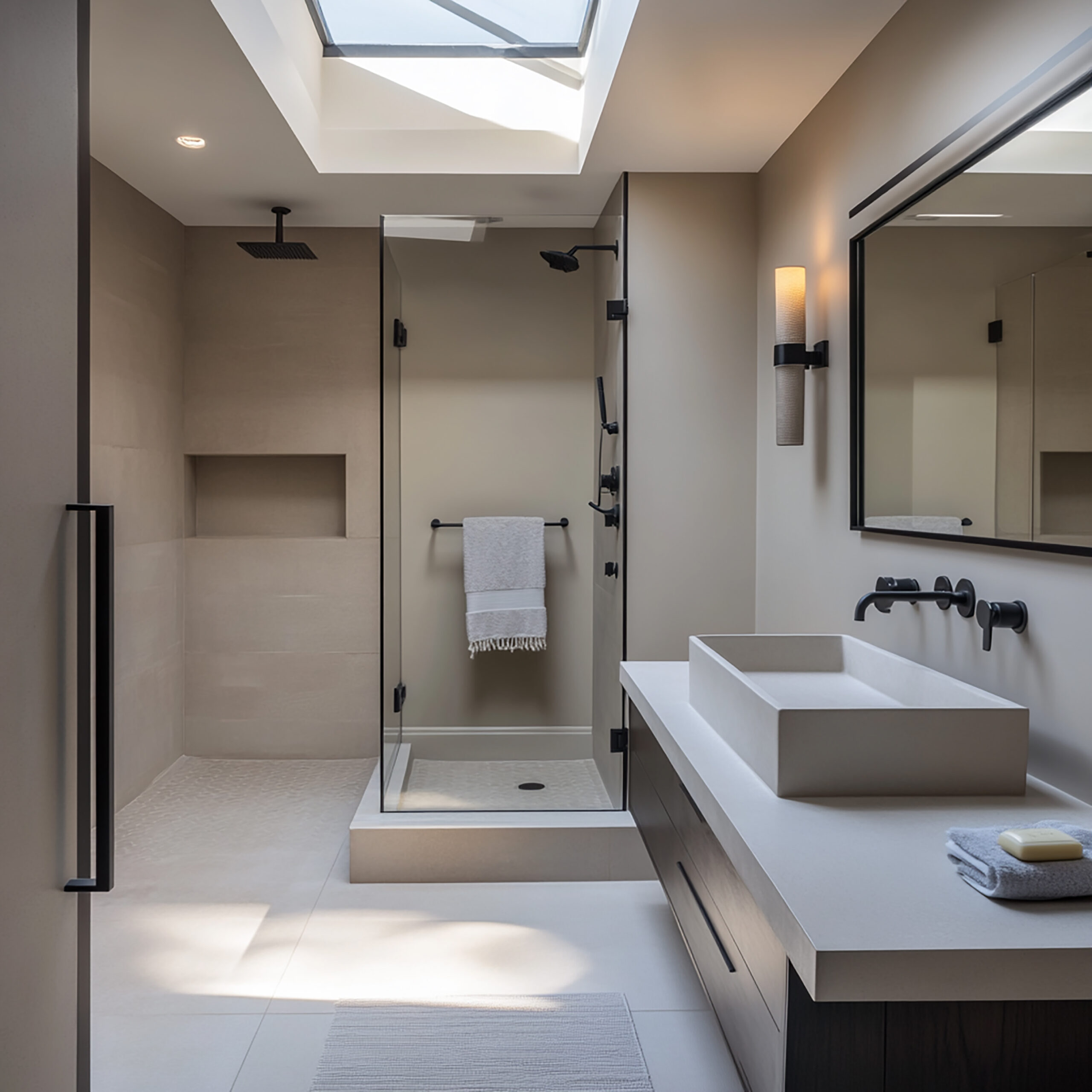 quotSleek Modern Bathroom with Floating Sink and Clean Linesquot