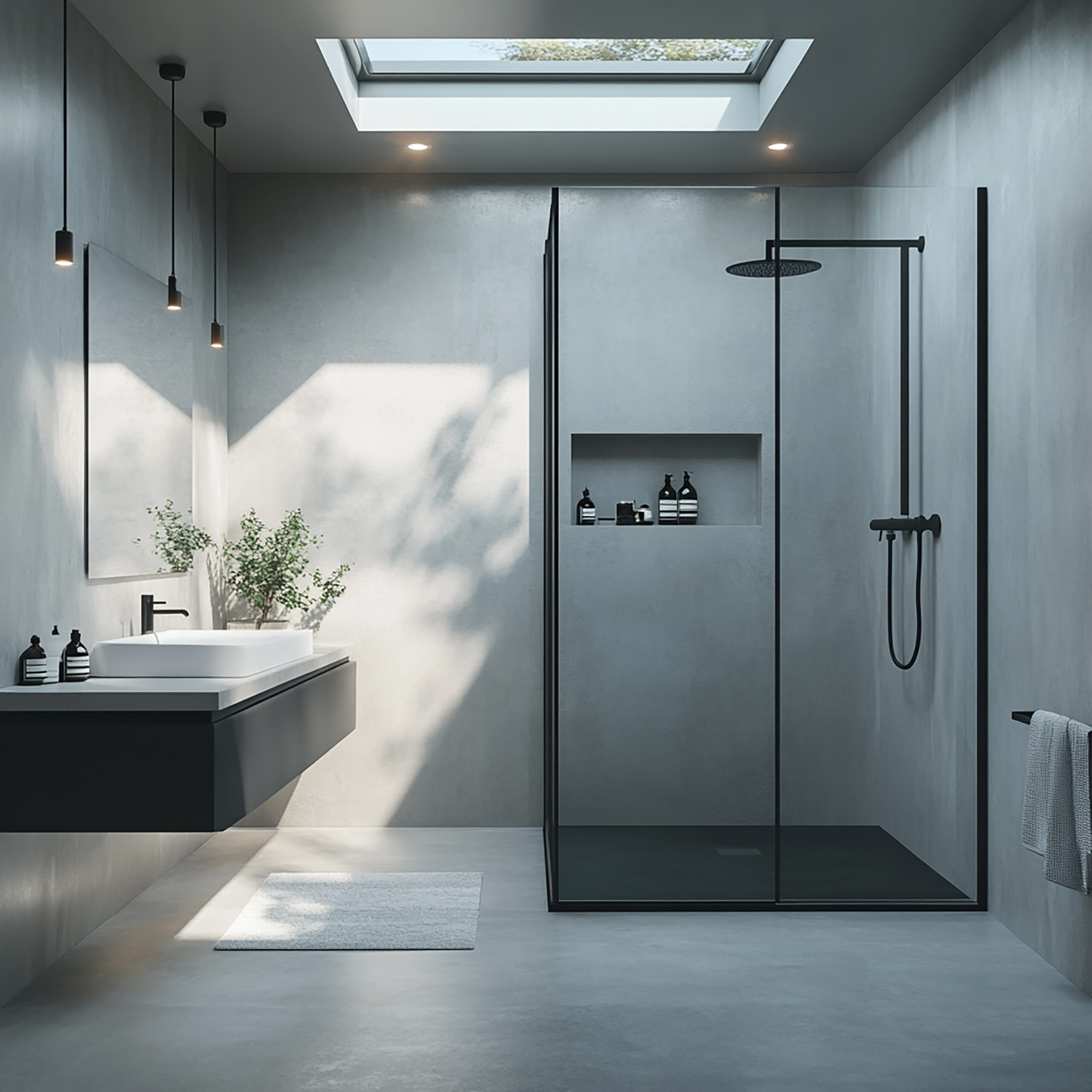 quotSleek Modern Bathroom with Floating Sink and Clean Linesquot